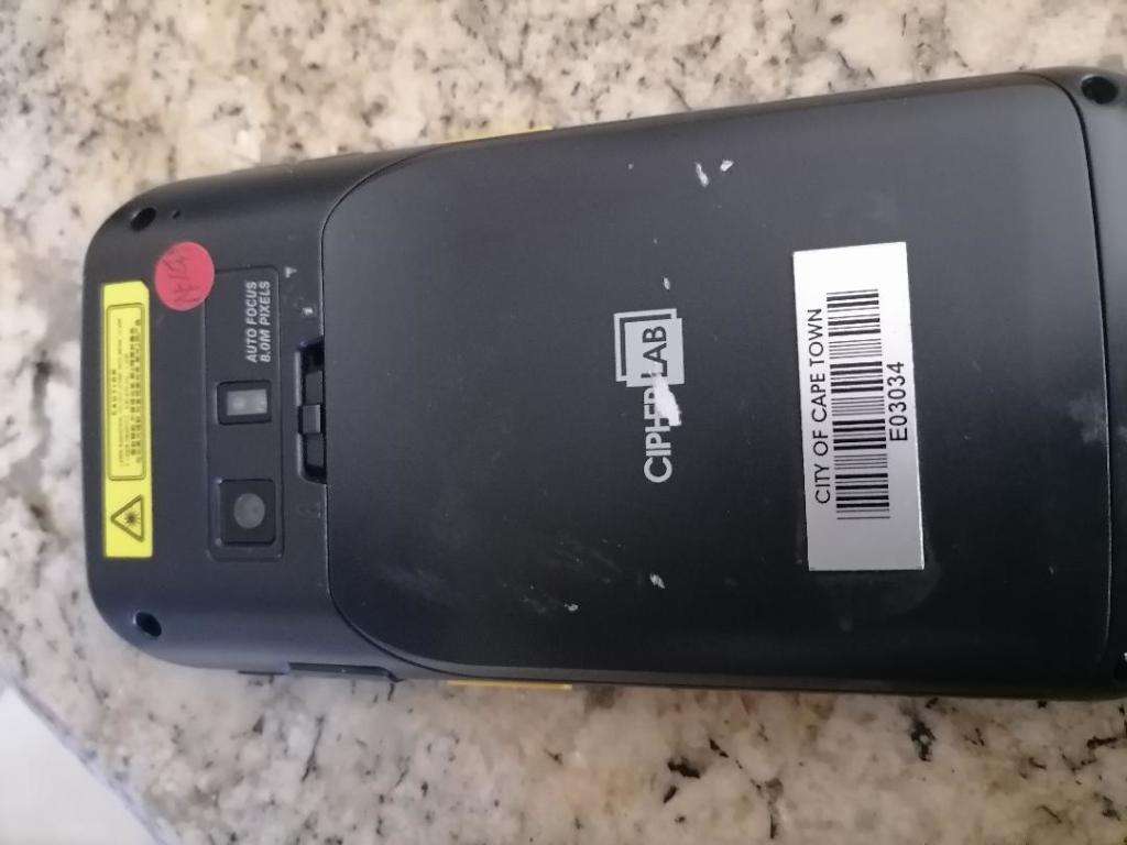 *CIPHERLAB RS30 COMPUTER/PHONE/BARCODE SCANNER*CITY OF CAPETOWN GOV*