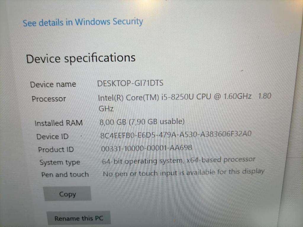 IMMACULATE I5 DELL 3490 8TH GEN, 8GB RAM, 256SSD M2,BATTERY PERFECT,BACKLIT KEYBOARD