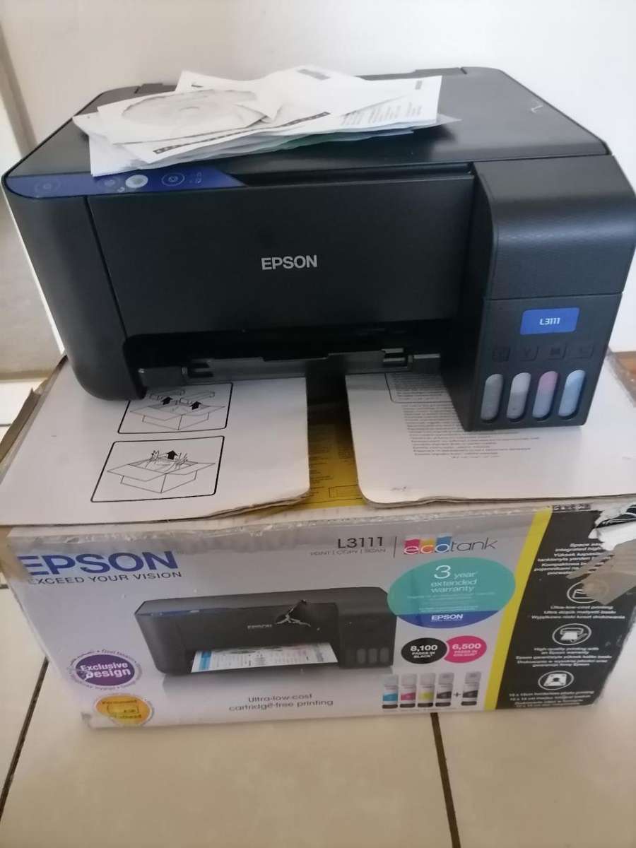 EPSON L3111 INK TANK PRINTER WITH CABLES IN BOX*ORANGE LIGHTS FLASHING*