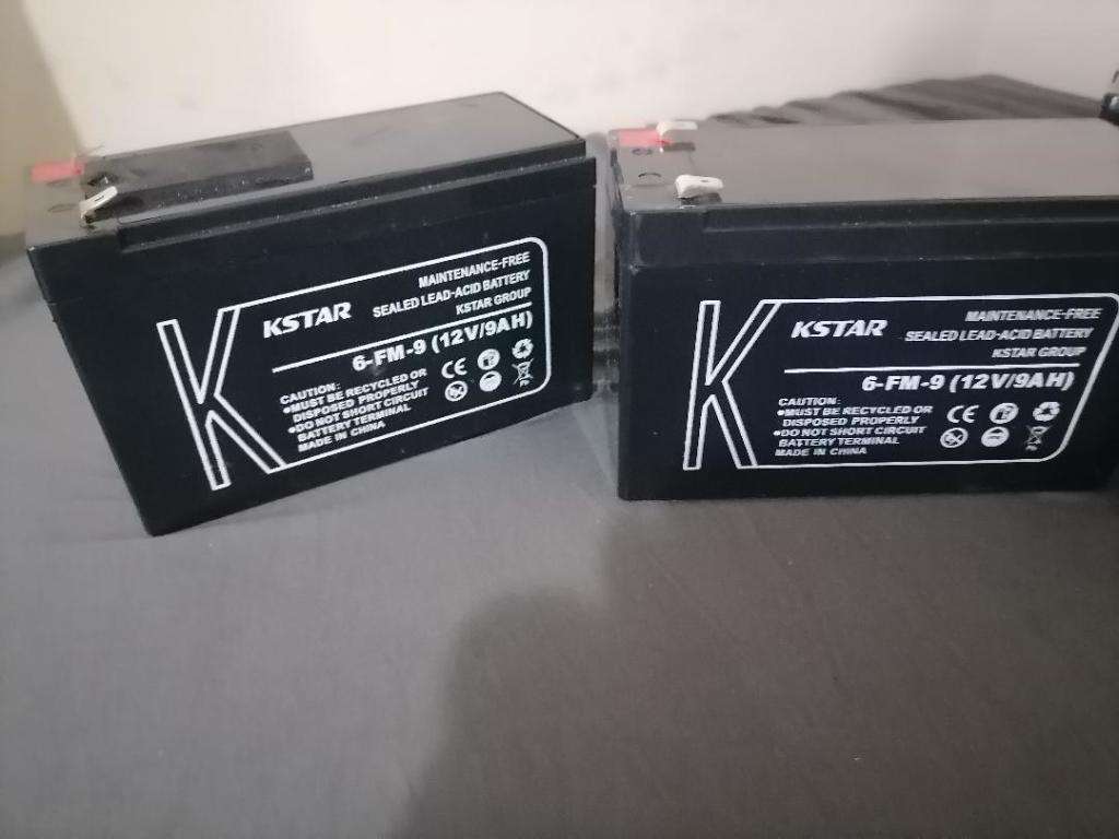 LIQUIDATION ITEMS* LOT OF 4 X KSTAR 12V/9AH UPS/GATE MOTOR BATTERIES*ONE BID FOR LOT OF 4*UNTESTED*