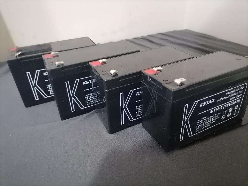 LIQUIDATION ITEMS* LOT OF 4 X KSTAR 12V/9AH UPS/GATE MOTOR BATTERIES*ONE BID FOR LOT OF 4*UNTESTED*