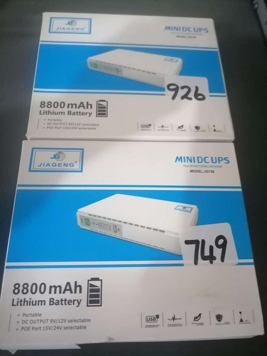 **2 X BRAND NEW JIAGENG 8800 MAH UPS IN BOX WITH CABLES*R1000 IN STORE EACH*ONE BID FOR BOTH*
