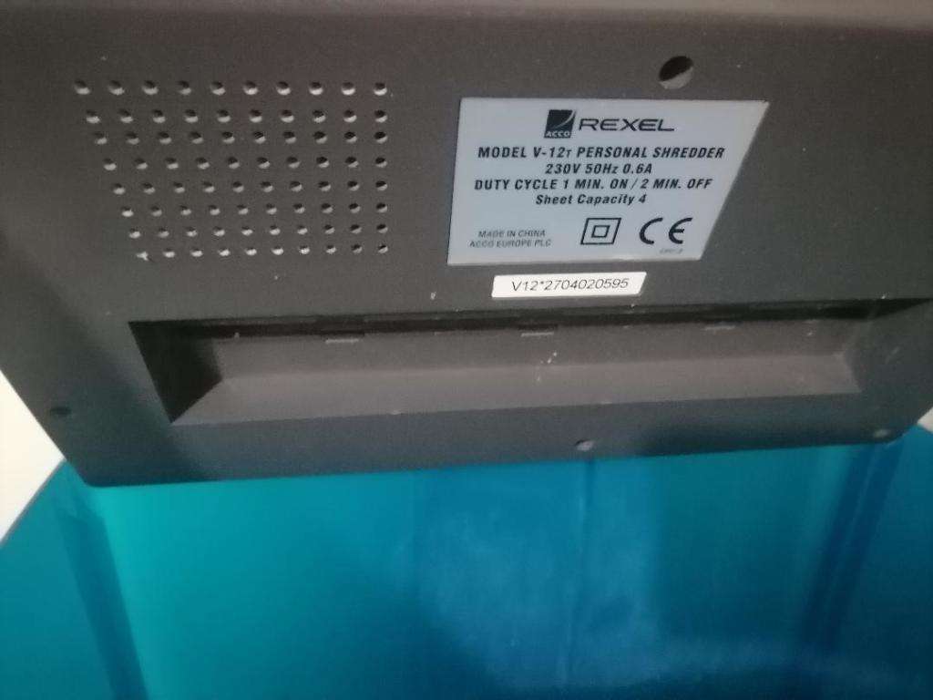 *REXEL V-12T PROFESSIONAL SCHREDDER*WORKING 100%*