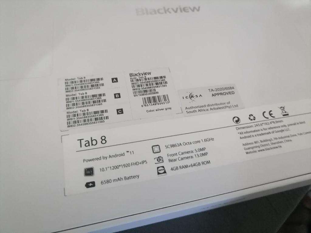 *LATE ENTRY*BLACKVIEW TAB 8, 10INCH DUAL SIM TABLET, ANDRIOD 11. 4GB RAM, 64GB SSD, IN BOX*LIKE NEW*