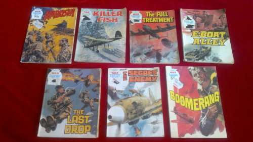 VINTAGE WAR COMICS - WAR PICTURE LIBRARY LOT OF 7 COMICS