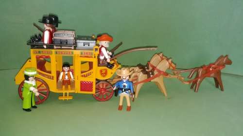 Playmobil Western Express Stagecoach Playset Incomplete But Include Extras As Per Pics
