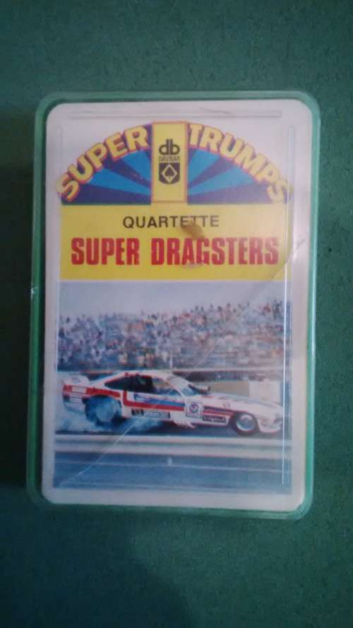 Davbar Super Trumps Quartette Vintage Card Game ,Super Dragsters