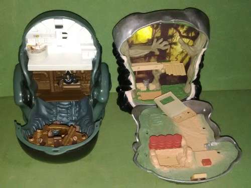 Aliens VS Predators Set Of 2 Micromachine Character Head Playset, 1996 L.G.T.I