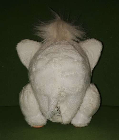 Furby, 2005 Tiger Electronics, White With Belly and Lilac Color Eyes ,Hasbro, Works Perfectly