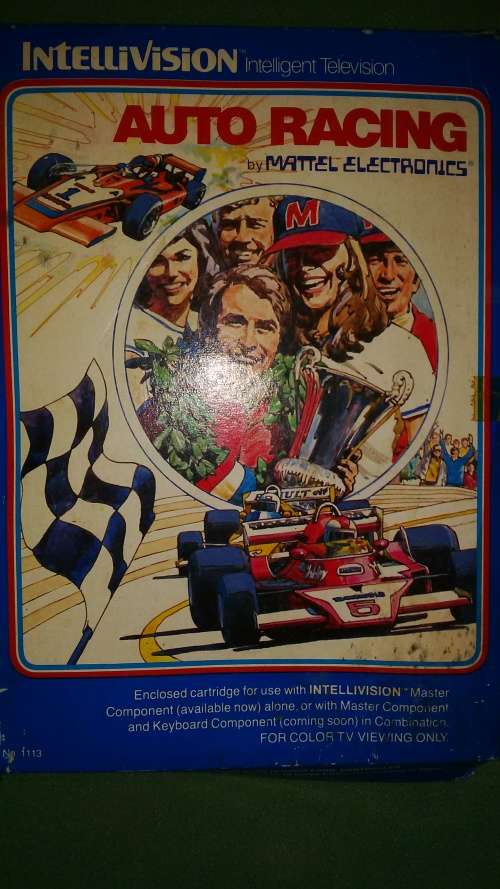 Intellivision Auto Racing, Vintage Cartridge Game