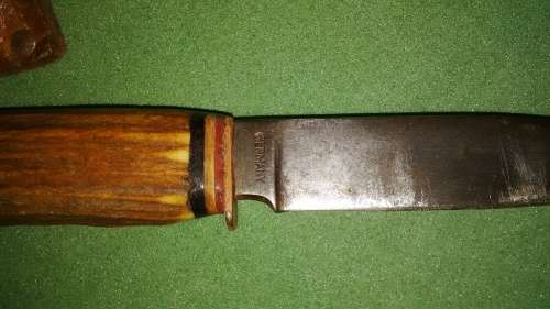 Antique Puma Scout Dagger/Knife Fixed Blade With Stag Handle Made In Germany, Solingen