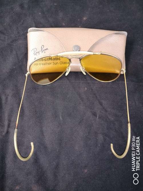 Vintage Rare Retro Ray-Ban Ambermatic, All Weather Sun Glasses With Original Case