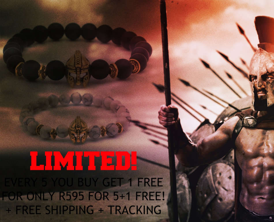 Lava rock SPARTAN HELMET BRACELET