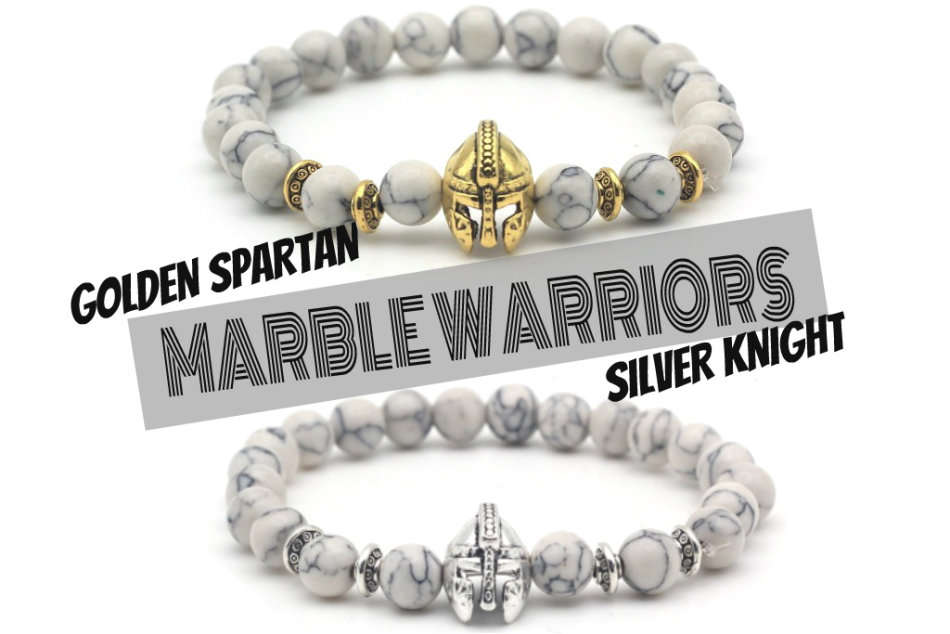 Lava rock made of onyx beads SPARTAN HELMET BRACELET 6 colors !