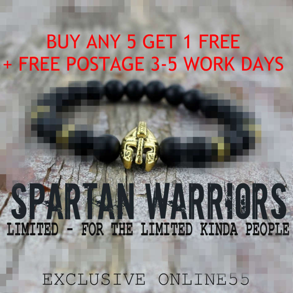 Lava rock SPARTAN HELMET BRACELET