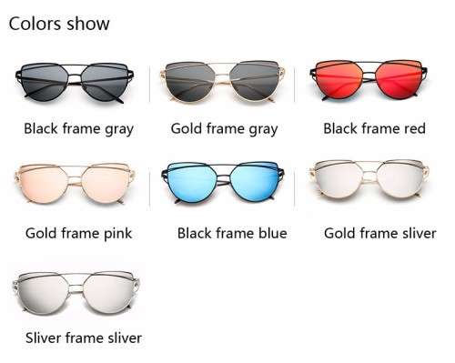 100X Pieces Women Retro Alloy Sunglasses WHOLESALE Mirror Lens UV400