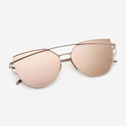 ORIGINAL UV400 Mirror Lens Cat eye glasses METAL FRAME + GIFT