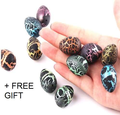 Magic hatching and Growing Dinosaur EGGS !!! + GIFT
