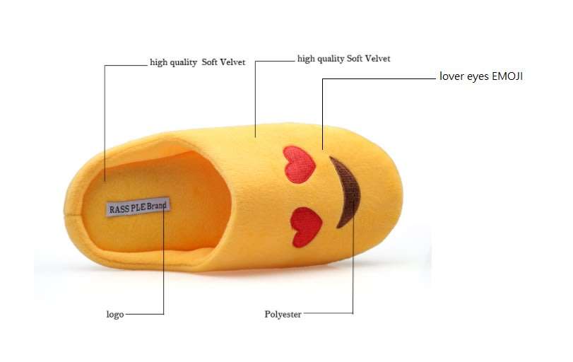 EMOJI LOVER EYES SLIPPERS !!! + GIFT - INSTOCK !!