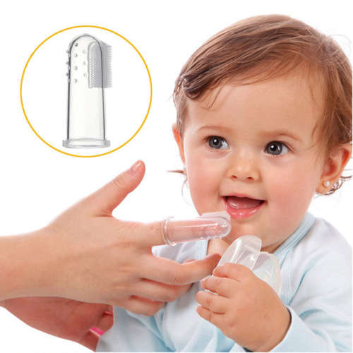 Baby finger brush delicate brushing for cheeks teeth tongue