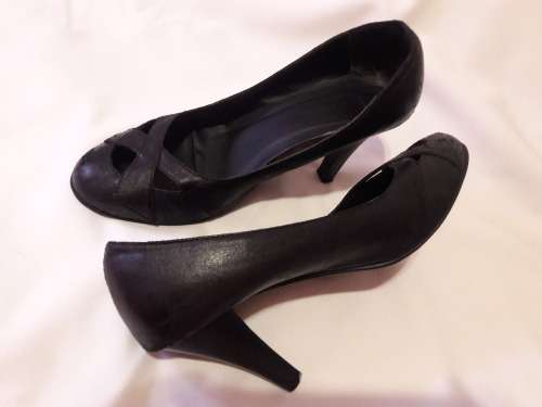 Ladies patent black leather High heel shoes for sale  - S12