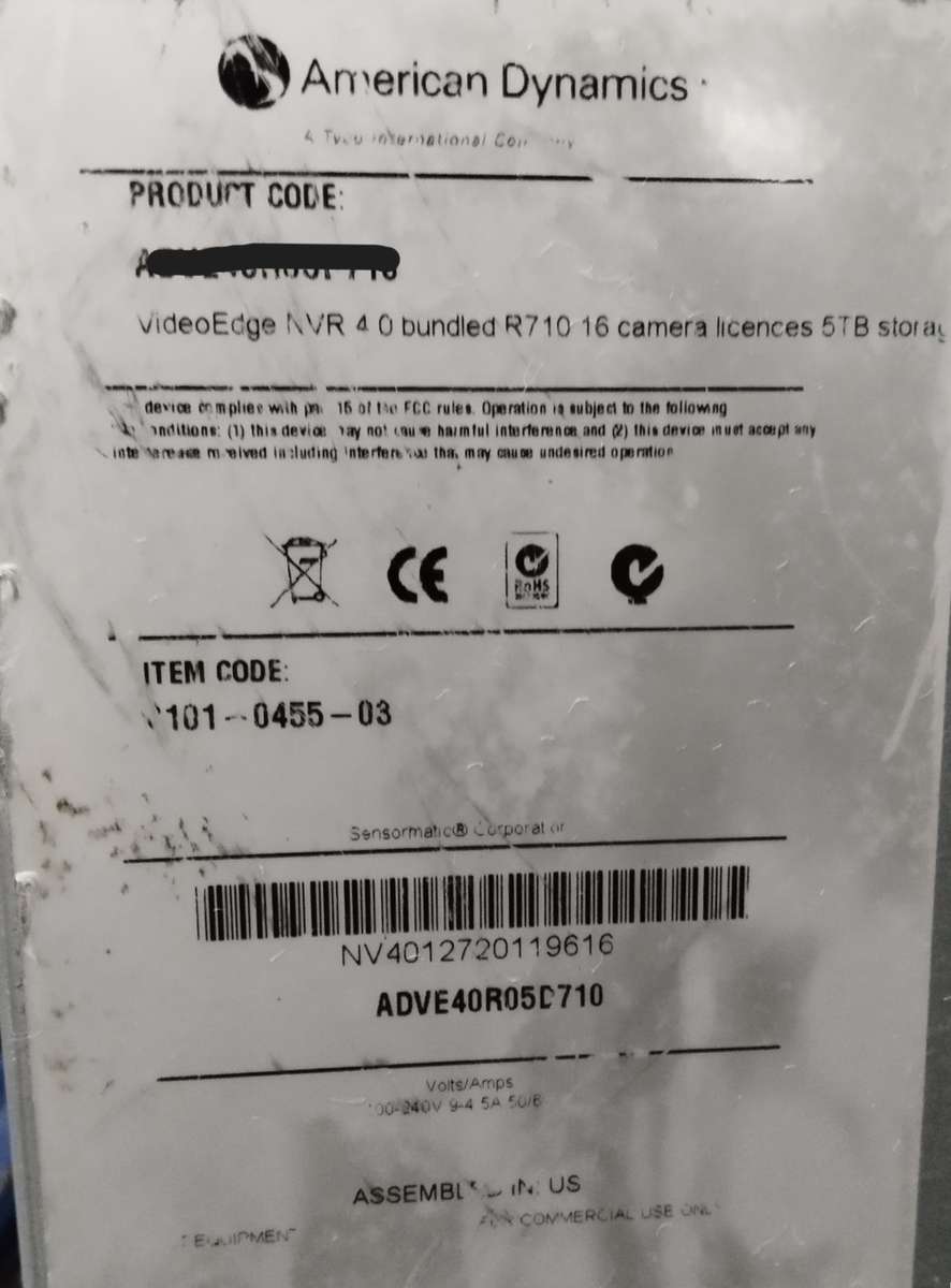 Dell VideoEdge - PowerEdge R710 2U Server 3.5