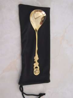 Lovely 24k Gold Plated Sugar Spoon