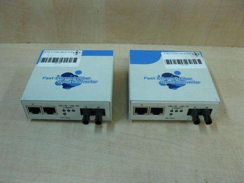 2 X Fasr Ethernet Fiber Optic Converter 100SCM-ST