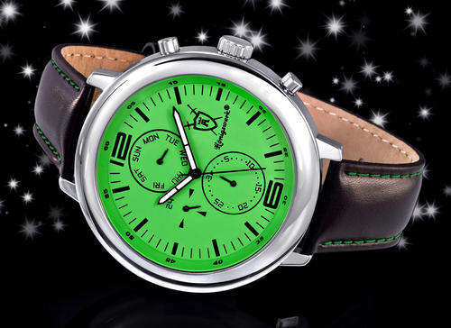 Konigswerk Clock Democritus GREEN XXXL 50mm! Collection New Designers! eye-catcher
