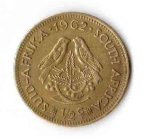South Africa, 1962, 1/2 Cent