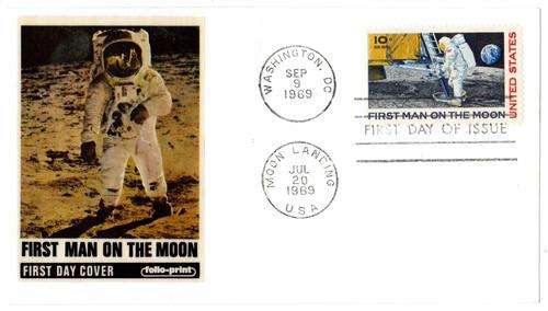 USA, FDC, 1969, Commemoration Of The First Man On The Moon, VFU