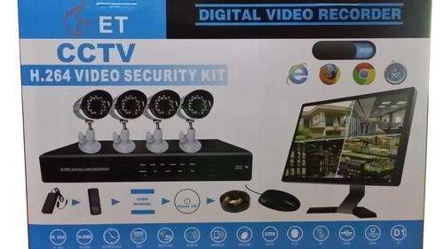 4 Channel CCTV Kit with 900 tvl night vision outdoor cameras support 3G and phone viewing