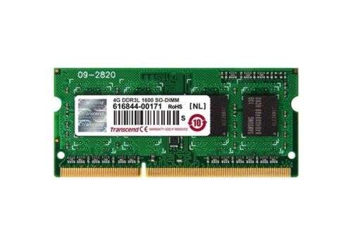 Transcend Laptop Memory 4GB DDR3L - 1600 Low Voltage 204 - Pin Unbuffered SO - DIMM