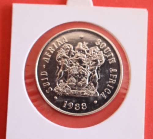 1988 Proof "LES HUGUNOTS" Silver One Rand -R1.00