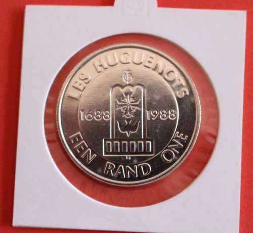 1988 Proof "LES HUGUNOTS" Silver One Rand -R1.00