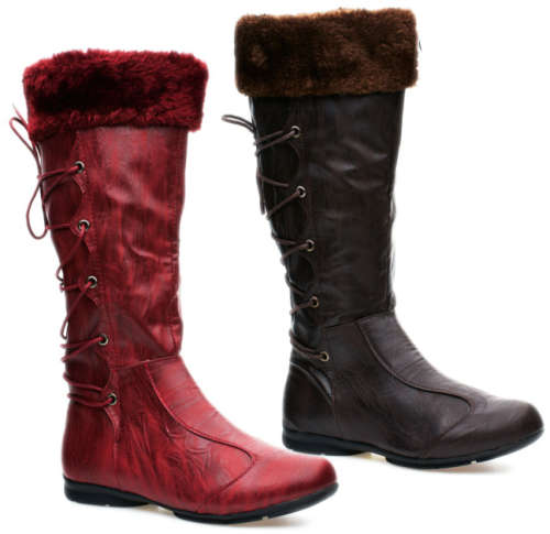 Ladies In House PU Upper Fur Trimmed Boots (FC537)