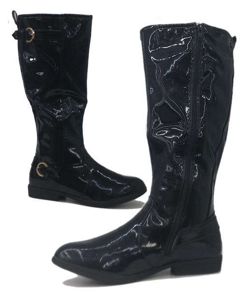 Ladies Black Patent Boots