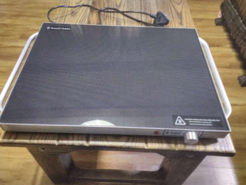 RUSSELL HOBBS Glass Hot Tray Black