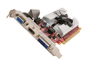 MSI N520GT-MD1GD3/LP GeForce GT 520 1GB 64-bit DDR3 PCI Express 2.0 x16 HDCP Ready