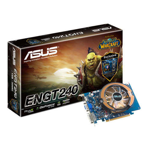 ASUS ENGT240/DI/1GD3 Geforce GT240 PCI-E 2.0 1 GB DDR3 Graphics Card