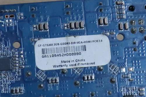 Nvidia GF - GTS450 2GB-GDDR5 DVI+VGA+HDMI GRAPHICS CARD