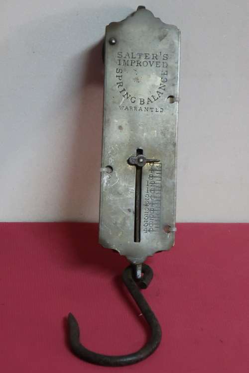 Vintage SALTER spring balance scales to weigh up to 40 lbs