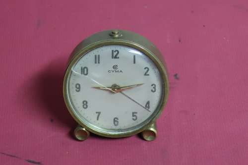 Vintage CYMA winding Alarm clock