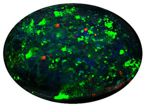 2.65CT BLACK OPAL - Vivid Green Fire
