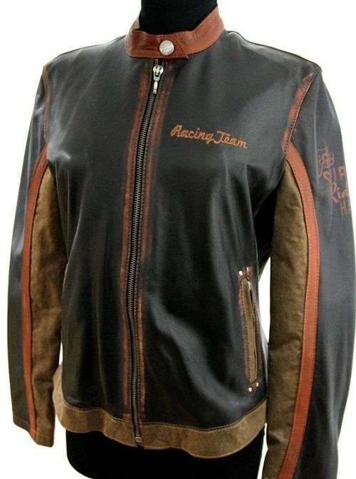 Ladies womans GENUINE LEATHER ''Harley Davidson-Racing Team''Jacket SIZE-M and L