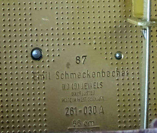 FREE SHIPING : VINTAGE E.SCHMECKENBECHER WALL CLOCK 50,s(Warmink Junghans Hermle Kienzle era)