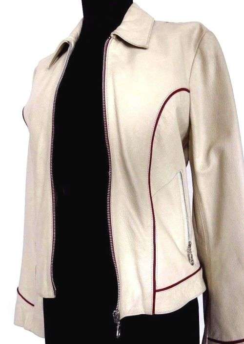 FREE SHIPING : Ladies womans GENUINE REAL LEATHER ''Harley Davidson-Racing Team''Jacket SIZE-M