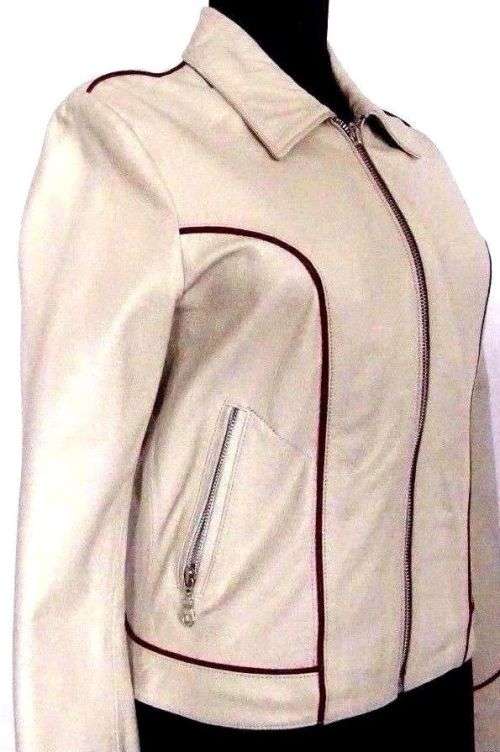 FREE SHIPING : Ladies womans GENUINE REAL LEATHER ''Harley Davidson-Racing Team''Jacket SIZE-M