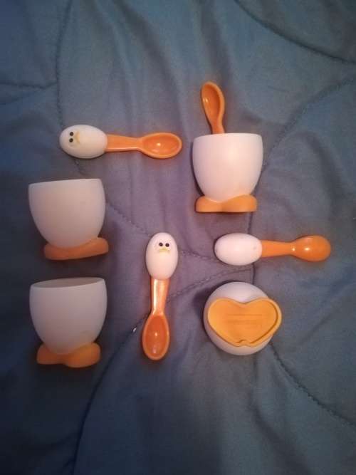 MSC International Egg Holders with teaspoons