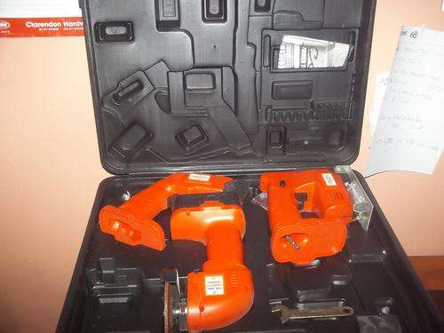3 Piece Power tools set battery operated cordless